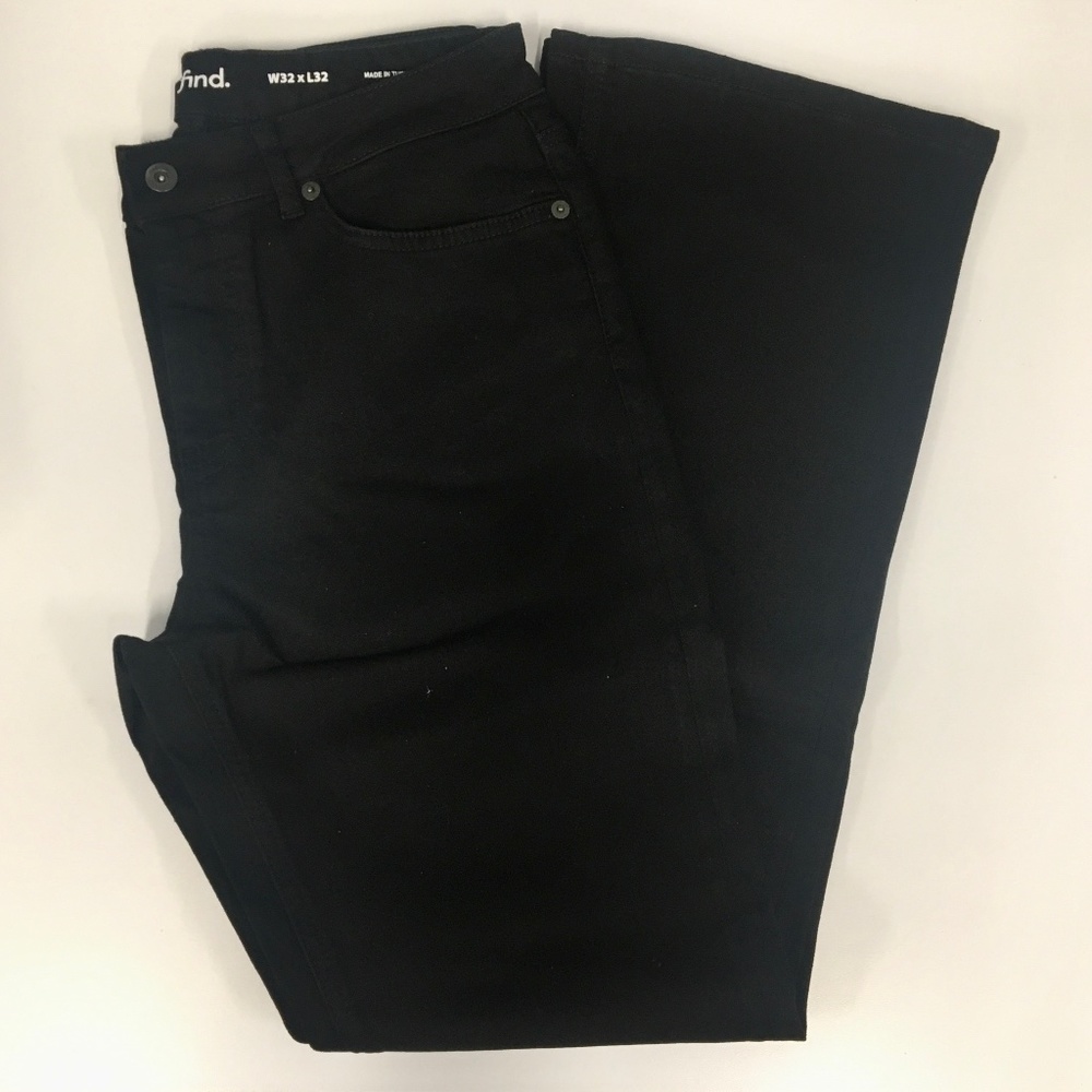 Find - Straight wide leg jeans (blk)